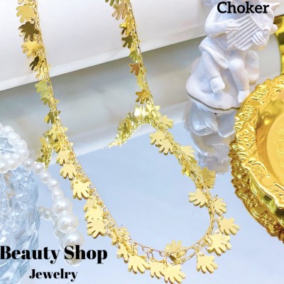 Choker sencillos figura oro chino （&7.5）