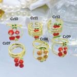 Anillo cereza oro chino 18k (&6) Anillo cereza oro chino 18k (&6)