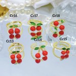 Anillo cereza oro chino 18k (&6) Anillo cereza oro chino 18k (&6)