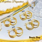 #P Argolla liso acero pequeño & (&2）