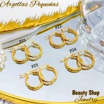 #P Argolla liso acero pequeño & (&2）