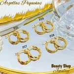 #P Argolla liso acero pequeño & (&2）