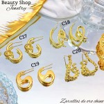 #C zarcillo oro chino 9& #C zarcillo oro chino 9&