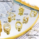 #0#L Anillos Tipo Chunky Oro Chino &6 (1.01*)