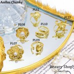 #0#L Anillos Tipo Chunky Oro Chino &6 (1.01*)