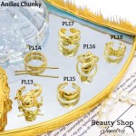 #0#L Anillos Tipo Chunky Oro Chino &6 (1.01*)