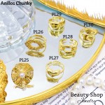 #0#L Anillos Tipo Chunky Oro Chino &6 (1.01*)
