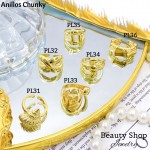 #0#L Anillos Tipo Chunky Oro Chino &6 (1.01*)