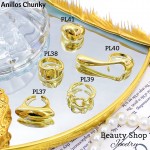 #0#L Anillos Tipo Chunky Oro Chino &6 (1.01*)