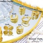 #0#L Anillos Tipo Chunky Oro Chino &6 (1.01*)