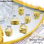 #0#L Anillos Tipo Chunky Oro Chino &6 (1.01*)
