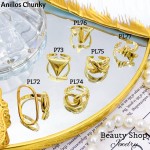 #0#L Anillos Tipo Chunky Oro Chino &6 (1.01*)