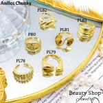 #0#L Anillos Tipo Chunky Oro Chino &6 (1.01*)