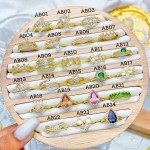 #B Anillos lujo ajustable Baño oro 18k 8.5& (1.25*)