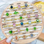 #B Anillos lujo ajustable Baño oro 18k 8.5& (1.25*)