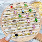 #B Anillos lujo ajustable Baño oro 18k 8.5& (1.25*)