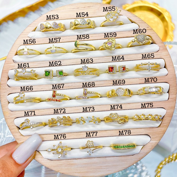 #m Anillos ajustable baño gold Field18k (&7) (1.01*)