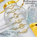 #3 Pulsera ajustable oro chino (43 modelos) (9.50&)）(1.75*)