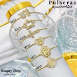 #3 Pulsera ajustable oro chino (43 modelos) (9.50&)）(1.75*)