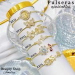 #3 Pulsera ajustable oro chino (43 modelos) (9.50&)）(1.75*)