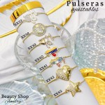#3 Pulsera ajustable oro chino (43 modelos) (9.50&)）(1.75*)