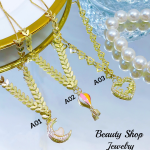 Cadena figura con tije circón Oro chino (&10.5) Cadena figura con tije circón Oro chino (&10.5)