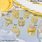 #E anillo con piedra gold field 16& (2.62*)