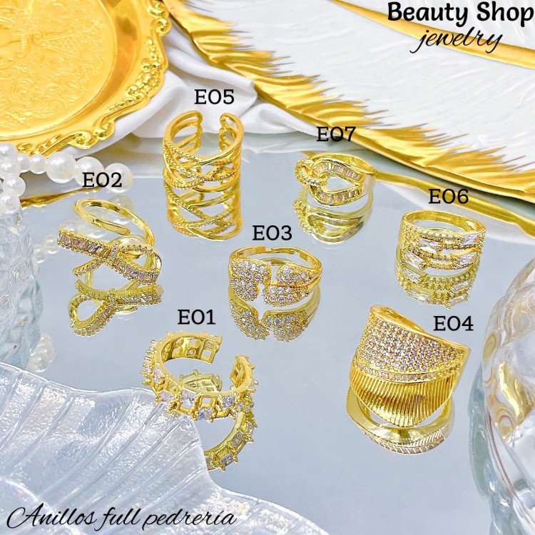 #E anillo con piedra gold field 16& (2.62*)