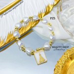 #pz pulsera perla con dije scapulario 9& (1.75*)
