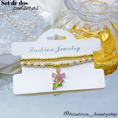 Set de dos pulseras engomadas