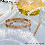 Pulsera cartier love con destornillador en acero inoxidable 