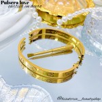 Pulsera cartier love con destornillador en acero inoxidable 