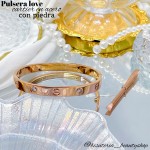 Pulsera cartier love con destornillador en acero inoxidable 