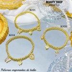 pulsera balin con dijes engomada (&14)(2.48*)