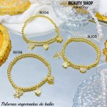 pulsera balin con dijes engomada (&14)(2.48*)