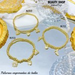 pulsera balin con dijes engomada (&14)(2.48*)