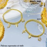 pulsera balin con dijes engomada (&14)(2.48*)