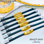 Pulseras semi cuero (Disponibles en 5 colores) Pulseras semi cuero (Disponibles en 5 colores)