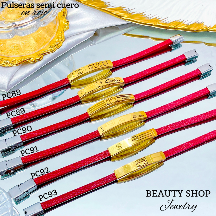 Pulseras semi cuero (Disponibles en 5 colores) Pulseras semi cuero (Disponibles en 5 colores)