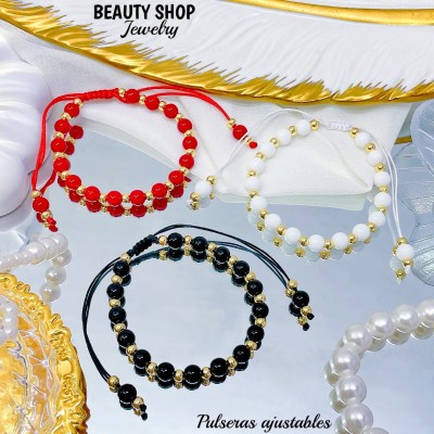 Pulsera ajustable de colores con balín 