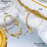 #2 #FF Pulsera balin con dije oro chino 17.50&(2.97*)
