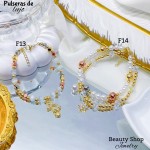 #2 #FF Pulsera balin con dije oro chino 17.50&(2.97*)