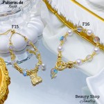 #2 #FF Pulsera balin con dije oro chino 17.50&(2.97*)