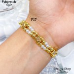 #2 #FF Pulsera balin con dije oro chino 17.50&(2.97*)