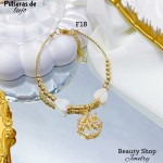 #2 #FF Pulsera balin con dije oro chino 17.50&(2.97*)