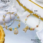 #2 #FF Pulsera balin con dije oro chino 17.50&(2.97*)