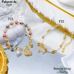 #2 #FF Pulsera balin con dije oro chino 17.50&(2.97*)
