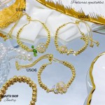 pulsera balin con dije oro chino 18k 