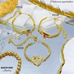 pulsera balin con dije oro chino 18k 