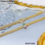 Pulsera lujo circón baño gold Field18k